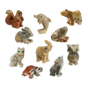 Mini Stone Animal Carvings Ast